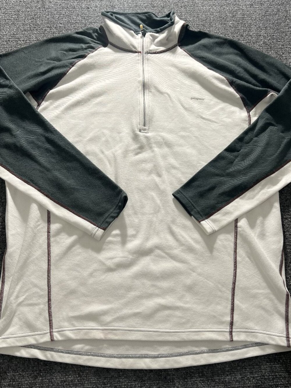 Patagonia Performance Baselayer Quarter Zip Mens XL White Gray